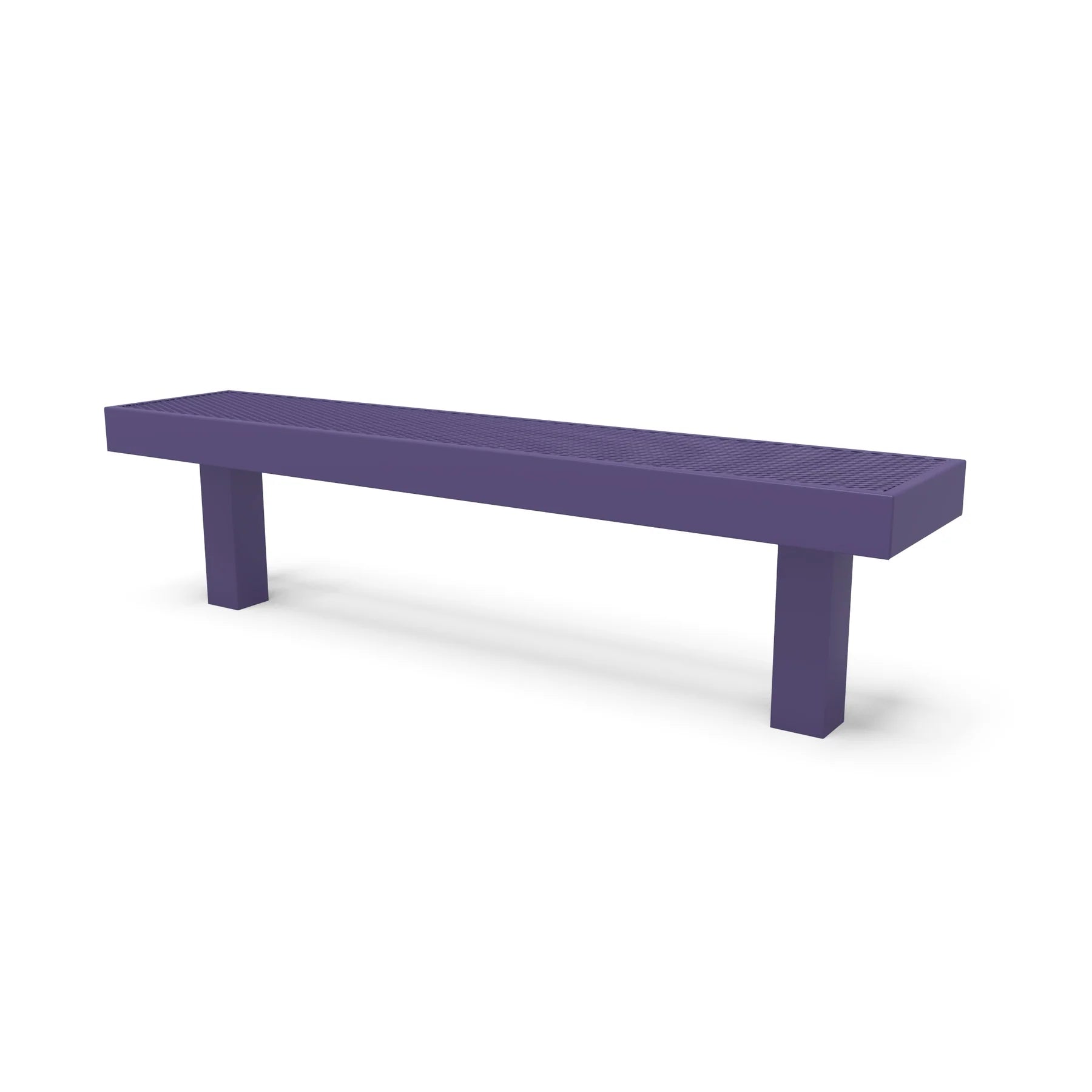 Purple Wabash Valley Designer Diamond Steel Backless Bench With Inground Mount