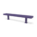 Purple Wabash Valley Designer Diamond Steel Backless Bench With Surface Mount