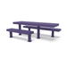 Purple Wabash Valley Designer Traditional Metal Picnic Table with ADA Seat