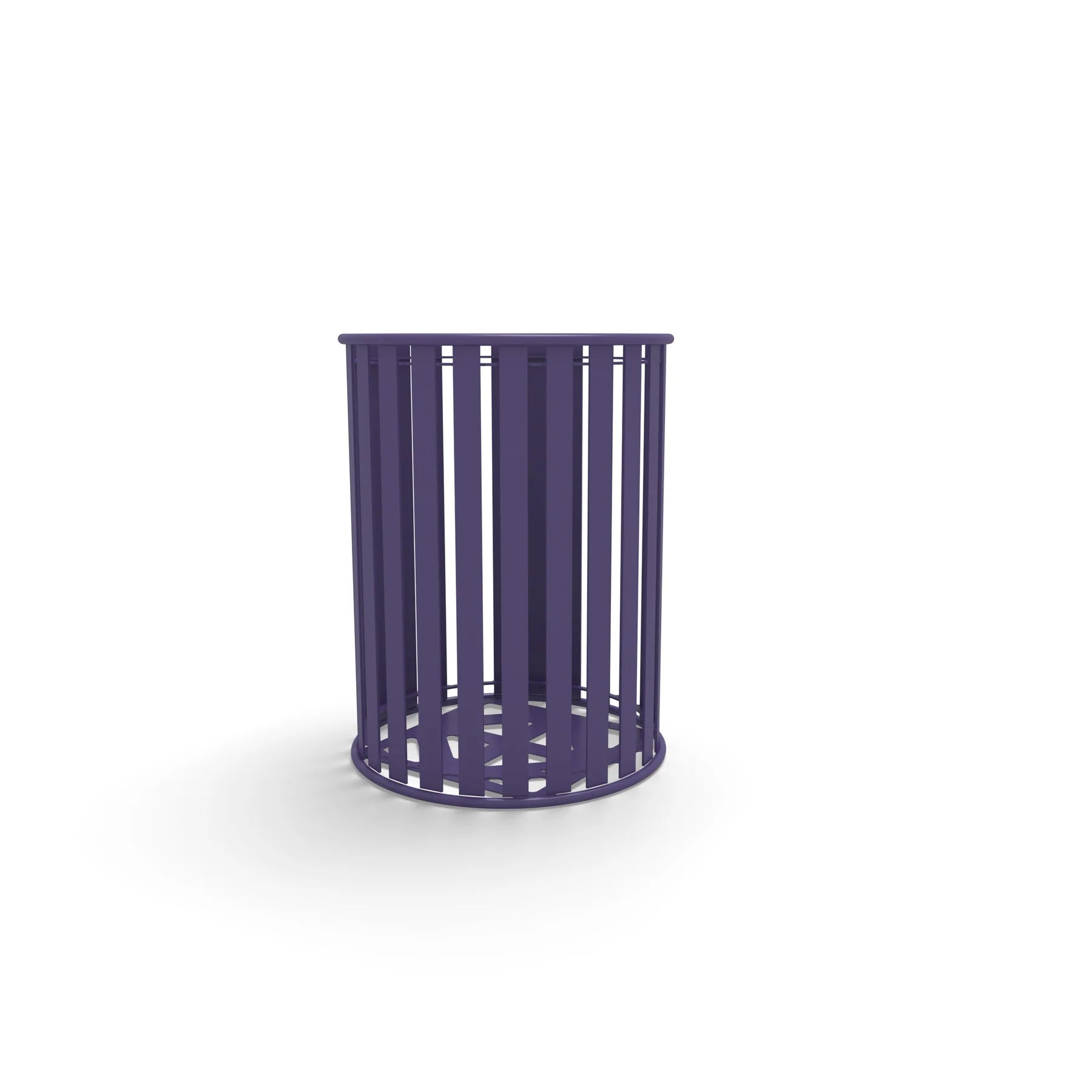 Purple Wabash Valley Signature Slatted Commercial Trash Receptacle