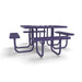 Purple Wabash Valley Signature Square Diamond Metal Portable Picnic Table with Chessboard Top