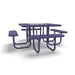 Purple Wabash Valley Signature Square Perforated Metal Portable Picnic Table with Chessboard Top