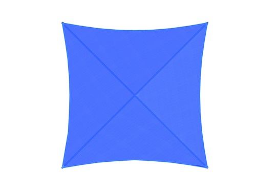 Blue USA Shade Pyramid Shade on a white background top view