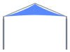 Blue USA Shade Multi-Panel Pyramid tent with a white background