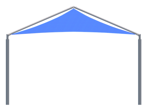 Blue USA Shade Multi-Panel Pyramid tent with a white background