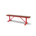Red Wabash Valley Rinnova Recycled Plastic Backless Bench with Cedar planks, Portable braced legs, sideline bench