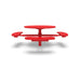Red Wabash Valley Signature Round Pedestal Picnic Table, Perforated, Standard - ADA Accessible - Inground, in plastisol-coated steel, model SG250P, ada compliant table