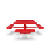 Red Wabash Valley Signature Square Pedestal Picnic Table, Diamond, Standard - ADA Accessible - Surface Mount - 46 Inch, in plastisol-coated steel, model SG234D, ada accessible table
