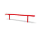 Red Wabash Valley Signature Steel Backless Bench, Diamond, 8' Inground posts, solid red, plastisol-coated steel, 96 inch bench