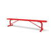 Red Wabash Valley Signature Steel Backless Bench, Diamond, 8' Portable with braced legs, solid red, plastisol-coated steel, commercial seating bench