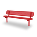 Red Wabash Valley Signature Steel Bench, Perforated seat and back, Inground legs, inground bench