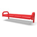 Red Wabash Valley Contemporary Perforated Steel Backless Bench with Inground Mount Studio Image