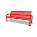 Red Wabash Valley Contemporary Perforated Steel Bench Surface Mount Studio Image