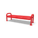 Red Wabash Valley Contemporary Ribbed Steel Backless Bench with Surface Mount Studio Image