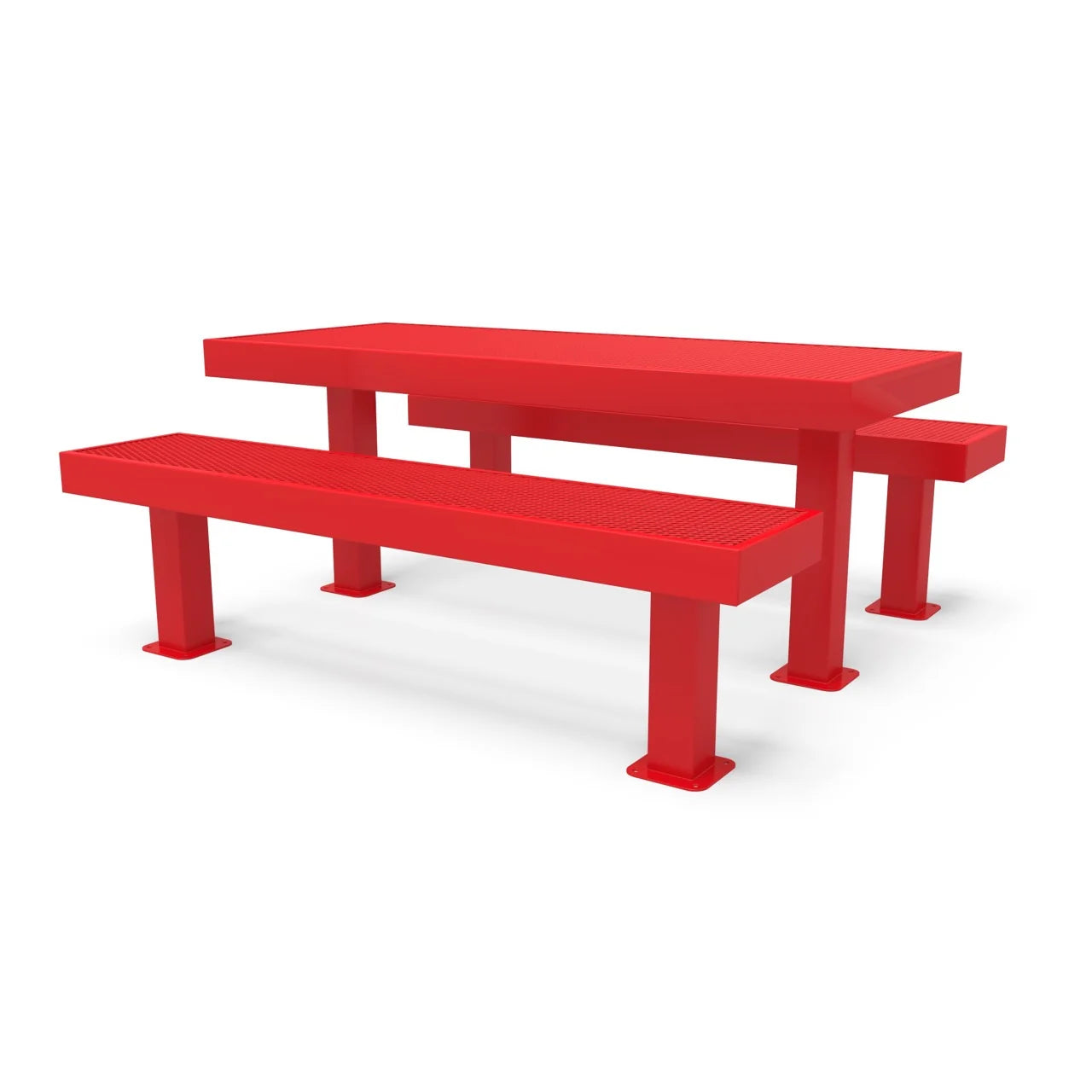 Red Wabash Valley Designer Diamond Metal Picnic Table
