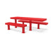 Red Wabash Valley Designer Diamond Metal Picnic Table with ADA Seat