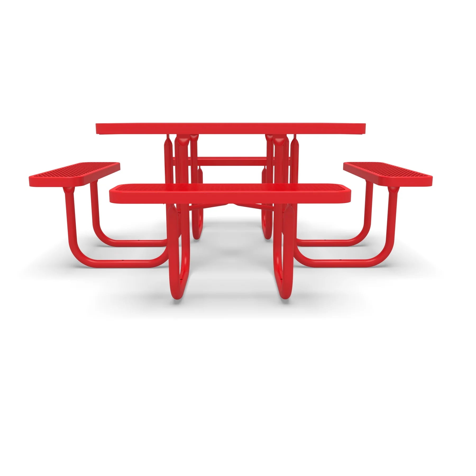 Red Wabash Valley Signature Square Diamond Metal Portable Picnic Table