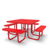 Red Wabash Valley Signature Square Perforated Metal Portable Picnic Table