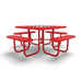 Red Wabash Valley Signature Square Perforated Metal Portable Picnic Table with Chessboard Top