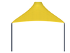 Yellow USA Shade Sahara Shade tent on a white background