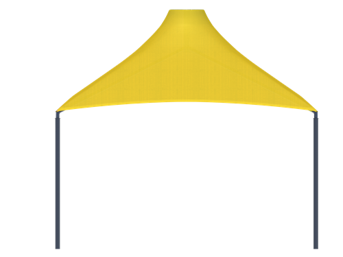 Yellow USA Shade Sahara Shade tent on a white background