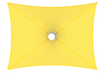 top view of Yellow USA Shade Sahara Shade umbrella with a central hole on a white background