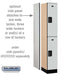 Salsbury 2-Door 2 Tier Designer Wood Locker Side Panel Example Image