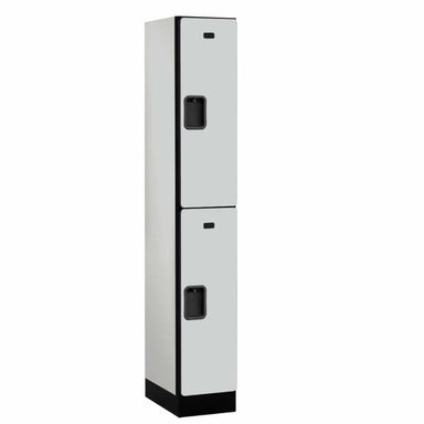 Gray Salsbury 2-Door 2 Tier Designer Wood Locker Studio Image 