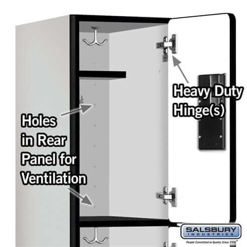 Salsbury 3-Door 3 Tier Designer Wood Locker Features Image