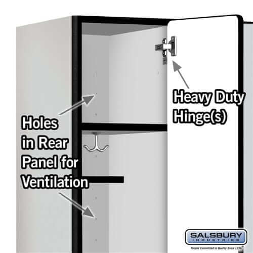 Salsbury 3-Door Single Tier Designer Wood Locker Basic Features Image