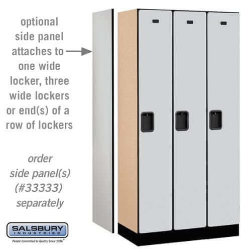 Salsbury 3-Door Single Tier Designer Wood Locker Side Panel Example Photo