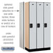 Salsbury 3-Door Single Tier Designer Wood Locker Side Panel Example Photo