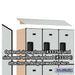 Salsbury 3 Tier 9-Door Designer Wood Locker Optional Side Panel and Sloped Hood Example Image