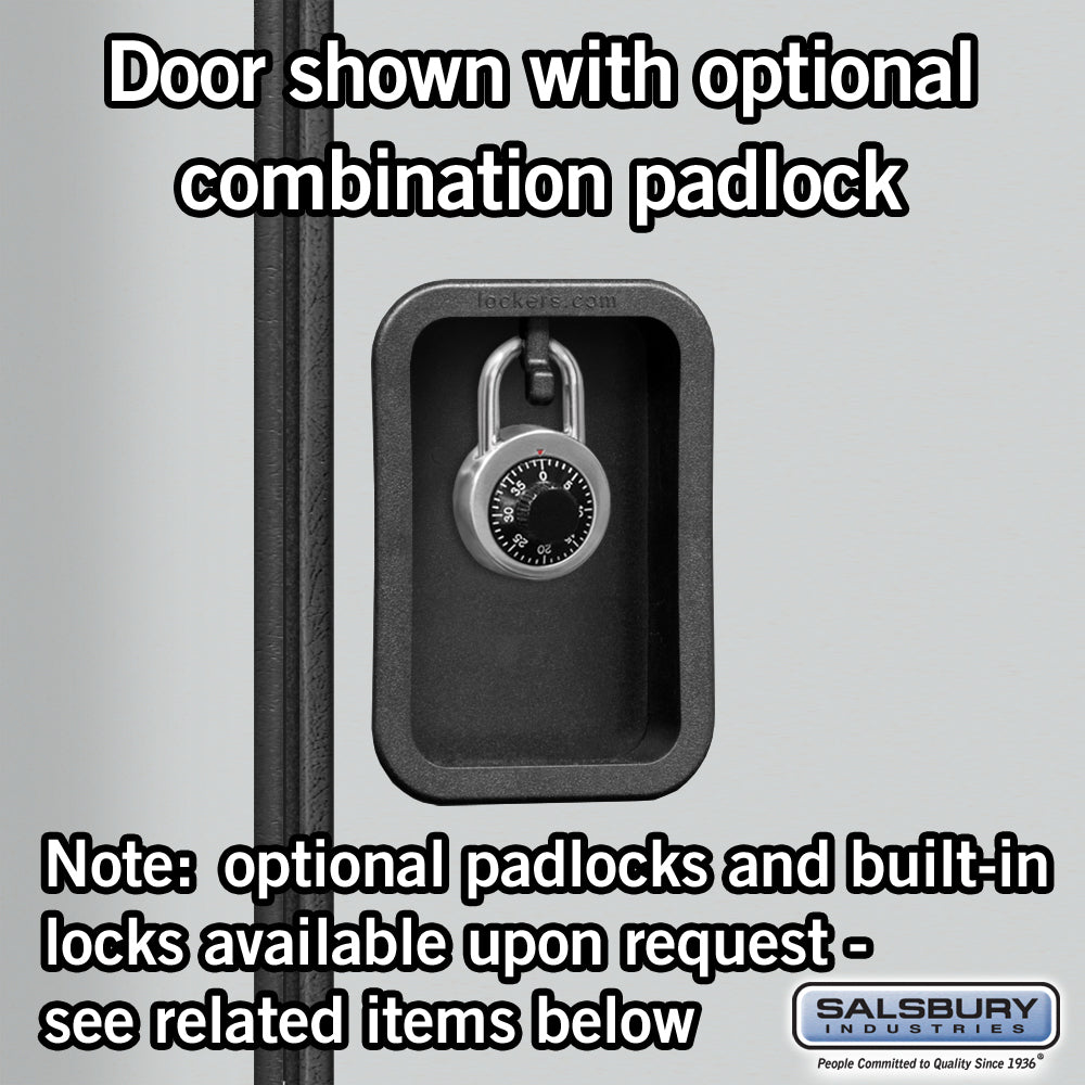Salsbury 4 Tier 4-Door Designer Wood Locker Optional Padlock Image 