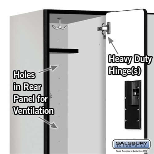 Salsbury 6-Door 2 Tier Designer Wood Locker Features Photo
