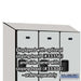 Salsbury 6-Door 2 Tier Designer Wood Locker Side Panel And Sloped Hood Installed Example Photo