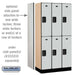 Salsbury 6-Door 2 Tier Designer Wood Locker Side Panel Example Photo