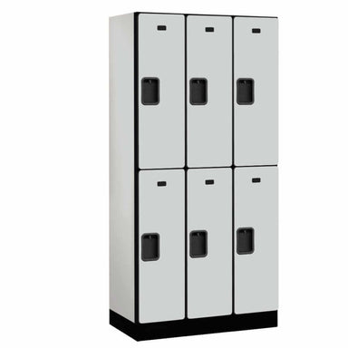 Gray Salsbury 6-Door 2 Tier Designer Wood Locker Studio Image 