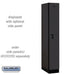 Salsbury Black 1-Door Single Tier Designer Wood Locker Studio Image 