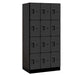 Salsbury Black 12-Door 4 Tier Designer Wood Locker Studio Image