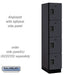 Salsbury Black 4 Tier 4-Door Designer Wood Locker Optional Padlock Image 