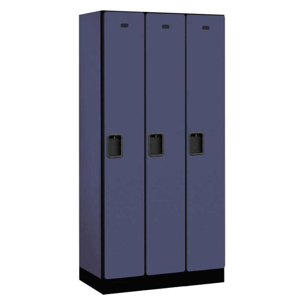 Salsbury Blue 3-Door Single Tier Designer Wood Locker 