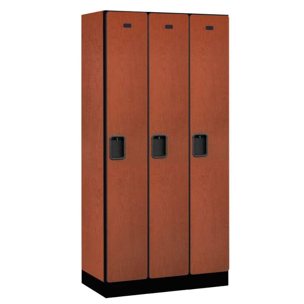 Salsbury Cherry 3-Door Single Tier Designer Wood Locker 