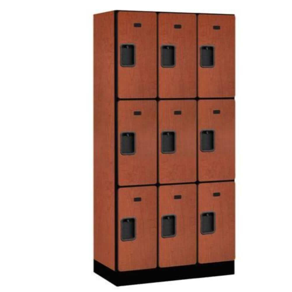 Salsbury Cherry 3 Tier 9-Door Designer Wood Locker