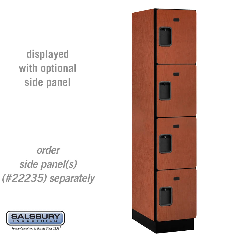 Salsbury Cherry 4 Tier 4-Door Designer Wood Locker Optional Padlock Image 
