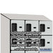 Salsbury Gray 5 Tier 15-Door Designer Wood Locker Side Panel and Sloped Hood Installed Image