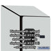Salsbury Gray 5 Tier 5-Door Designer Wood Locker Side Panel and Sloped Hood Installed Image