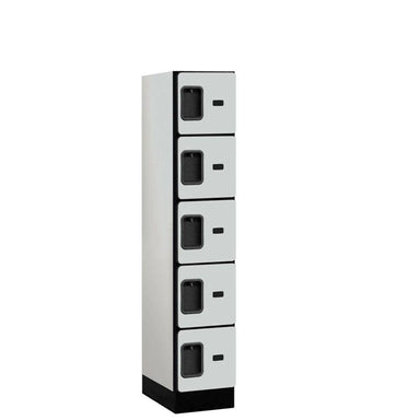 Salsbury Gray 5 Tier 5-Door Designer Wood Locker Studio Image