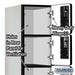 Salsbury Gray 6-Door 6 Tier Designer Wood Locker Features Photo. Heavy Duty Hinges and Ventilation Holes.