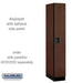 Salsbury Mahogany 1-Door Single Tier Designer Wood Locker Studio Image 